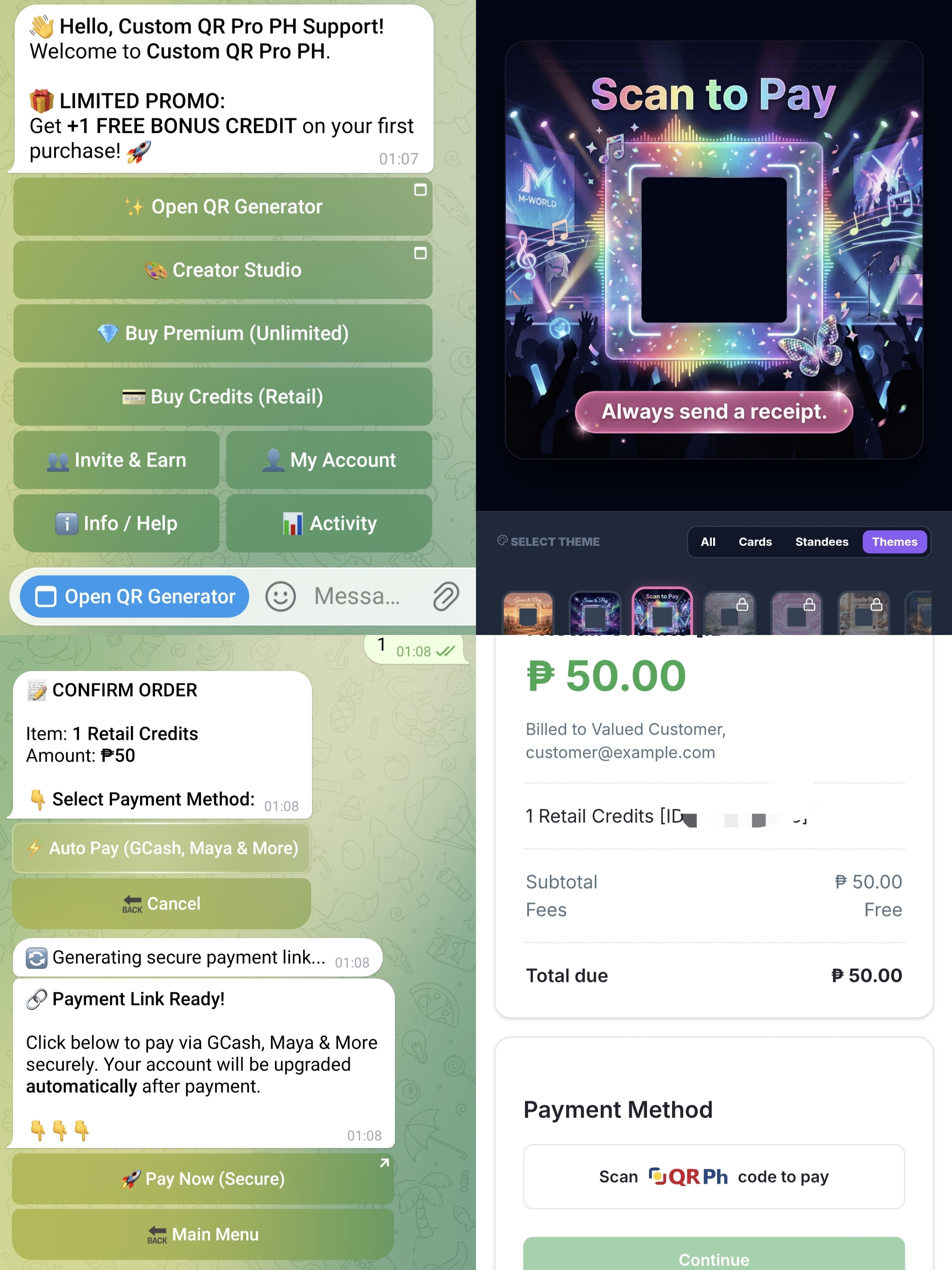 Custom QR PRO PH Telegram Bot